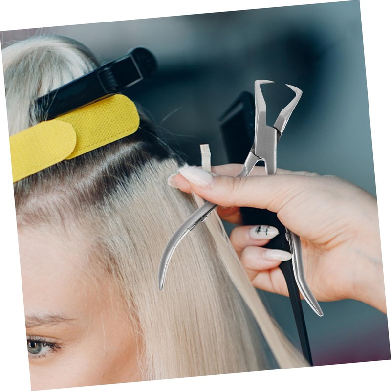 COHEALI 1Pair Hair Extension Pliers Tool Angled Clamp for Easy