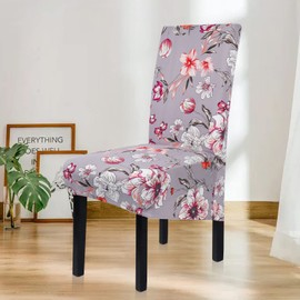 2 Pack Stretch Dining Chair Covers, XL/Oversized Removable Washable Soft Spandex High Back Large Chair Cover Slipcover for Dining Room Kitchen Hotel Table Banquet (2 Per Set, CHQS)