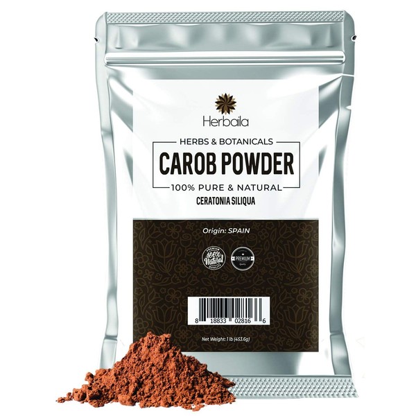 Carob Powder 1lb, Cocoa Powder Alternative, High Fiber, Raw, Vegan, Paleo, Keto, non-GMO Superfood