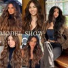1B/30A Synthetic Lace Front Wig 28 Inch Long Wavy Natural