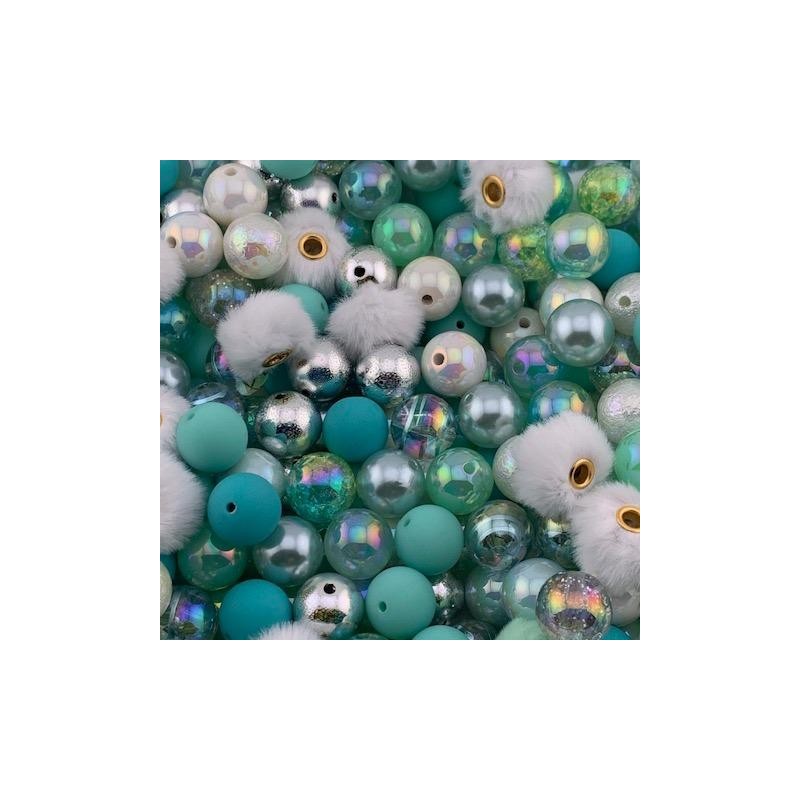 Color Mix 20 Pack 16mm Acrylic Beads for Pen and