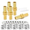 TAILONZ PNEUMATIC 5PCS Brass Hose Thru-Bulk Bulkhead Fitting 6mm to