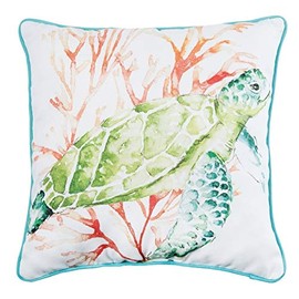 C&F 861443125B Colorful Turtle Throw Pillow 17 Inches Square Finished Size