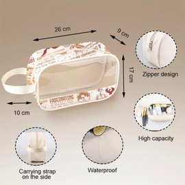 TGBJE Novel Inspired Clear Toiletry Pouch Dragon Rider Gifts Iron Flame Gift Romantasy Reader Makeup Bag (Dragon)