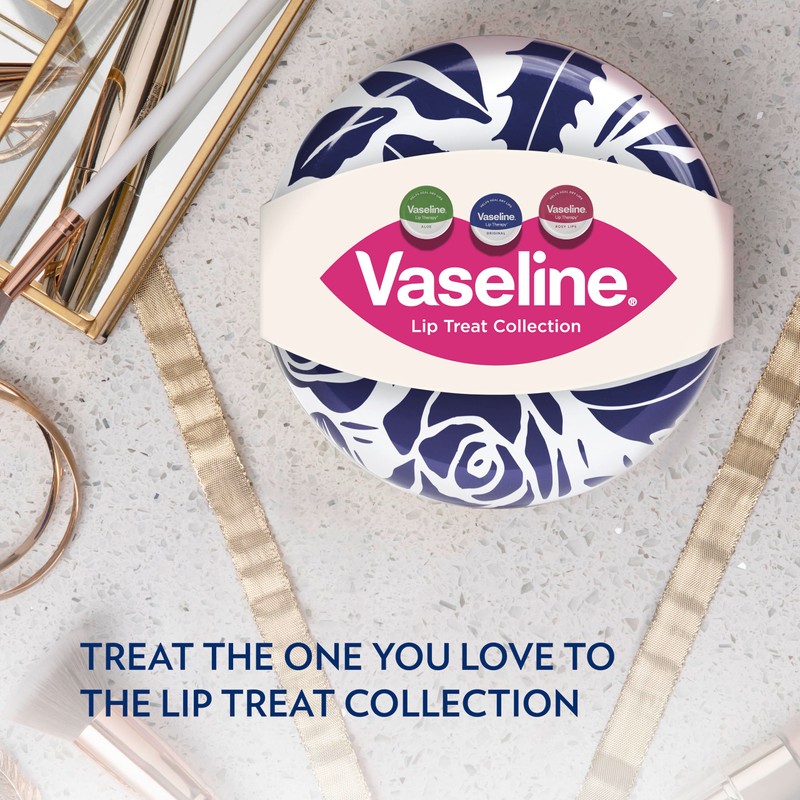 Vaseline Lip Treat Collection Gift Set with Original, Rosy Lips