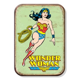 Desperate Enterprises Wonder Woman Retro Refrigerator Magnet - Funny Magnets for Office, Home & School - Made in The USA