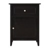 Glory Furniture Izzy 1 Drawer 1 Door Nightstand in Black