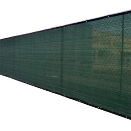 Fence4ever 6' x 50' 3rd Gen Olive Dark Green Fence Privacy Screen Windscreen Shade Fabric Mesh Netting Tarp (Aluminum Grommets)