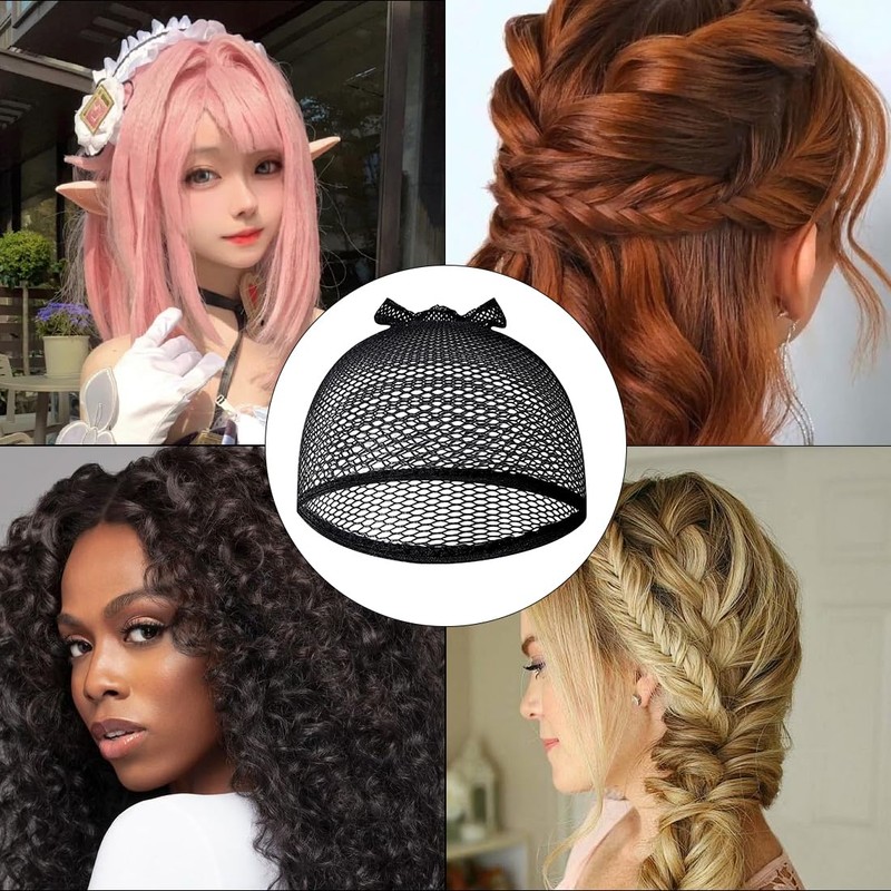 Pack of 3 Hair Net Nylon Wig Caps, Wig Cap