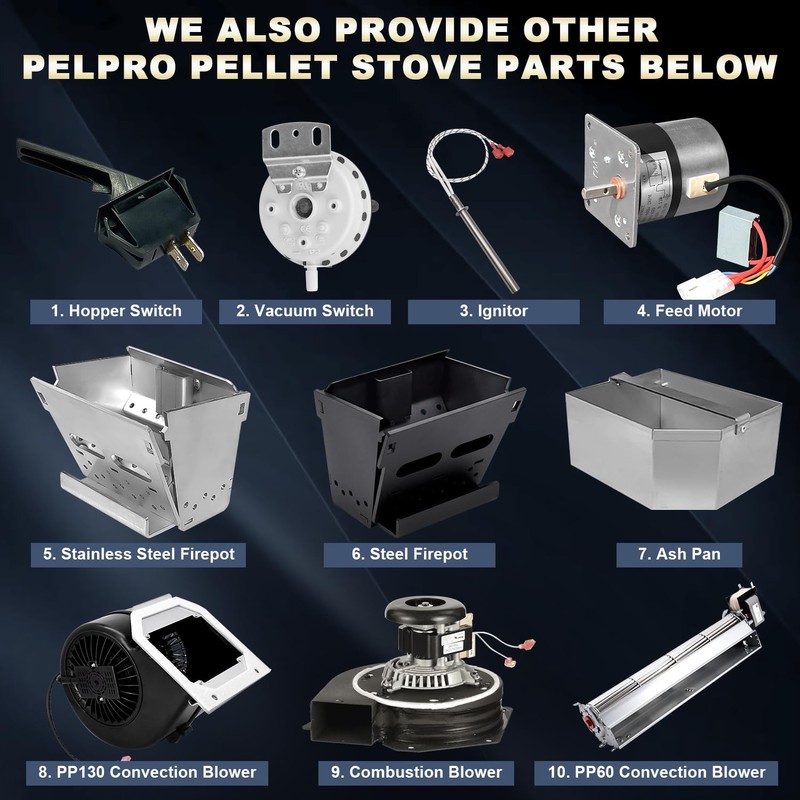 Protalwell Hopper Switch for Pelpro and Heatilator Eco-Choice, Switch Push