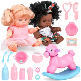 GirlDiary Baby Doll with Accessories, Baby Dolls Girls for 3 4 5 6 7 8 Year Old Toddler Children