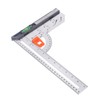 12in L Square Ruler Multifunction Scale Standard Carbon Steel Detachable