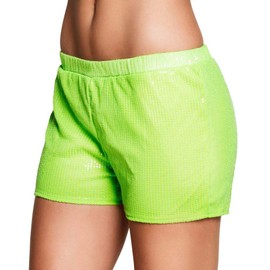 Boland Damen Sexy Hotpants Sequins Kostüm, neongrün, M