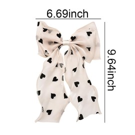 Mesh Bow Hair Clip Hair Bow Ribbons for Women Girls French Barrette Hair Bows Ribbon Bowknot Hair Clips Vintage Hair Accessories for Women Heart Bow Hair Clips Large Hair Bow Barrette