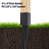2 Pcs 4"x4" Fence Post Anchor Ground Spike 22"(Actual 3.6"x3.6")
