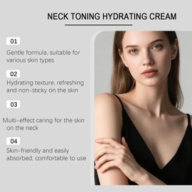 Crema reafirmante para el cuello para tensar y levantar, hidratante antiedad con péptidos para arrugas y textura flácida, crema hidratante reafirmante y lifting para el cuello y el escote. (6pcs)