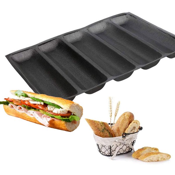 Silicone Bread Mold 5 Loaf Baking Mould Flexible Reusable Forms