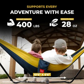 Grand Trunk Double Deluxe Hammock w/Straps Hammock, Colour: Green/Charcoal