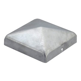 Pyramid Fence Post Cap Cover, Galvanised, 71 x 71 mm.