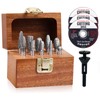 Tungsten Carbide Burr Set, 1/4" Shank, 10Pcs Die Grinder Bits,