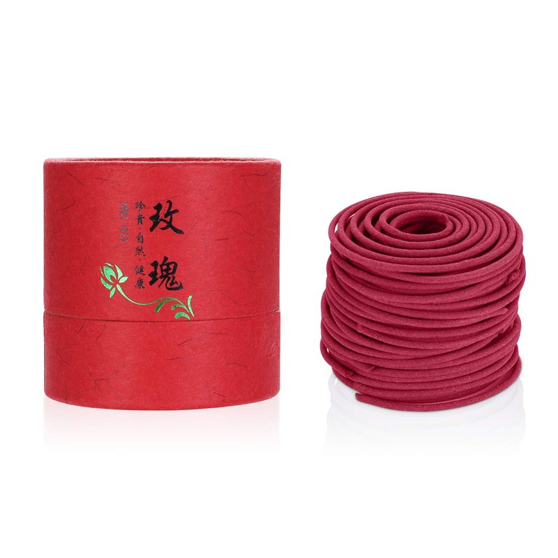 Spiral Incense Rose,24pcs 2HR Coils Incense for Burner