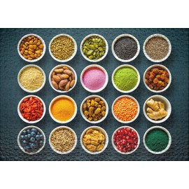 Ulmer Puzzleschmiede - Puzzle Superfood - Innovative 1000 Pieces Adult Puzzle with Energy - The Puzzle at the Same Time for Beginners and Puzzle Professionals - Brave Puzzlers Puzzle without Template