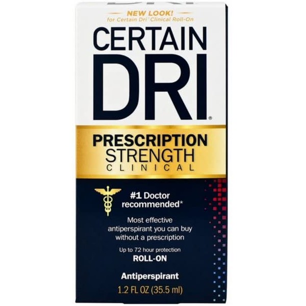 Certain Dri Clinical Strength Antiperspirant Roll-On - 1.2 oz, Pack of 2
