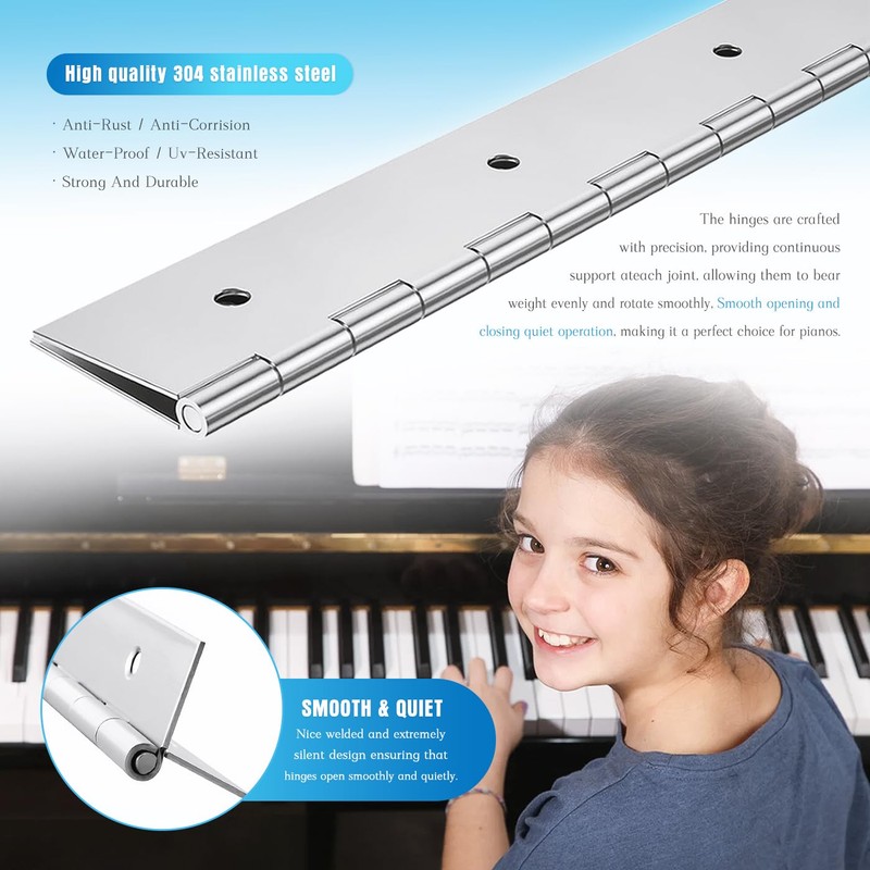 Heavy Duty Piano Hinge 36 Inch x 3 Inch Width