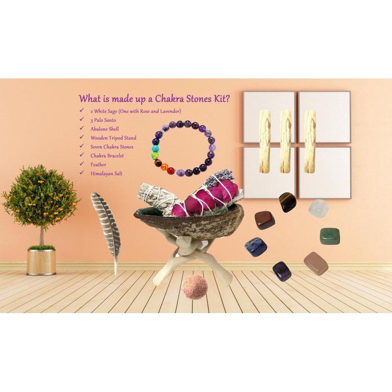 TOMOKOMAMA White Sage Turquoise Smudge Kit (Amethyst)