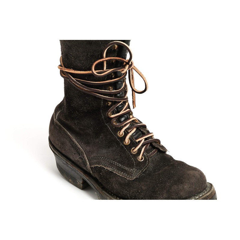 [Whites Boots] Genuine Leather Boots Lace (Shoelaces), Braun