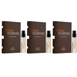3 Vials Samples TERRE D'HERMES by HERMES for Men 0.06 oz Eau de Toilette Spray