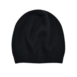EILIZ Classic 100% Superfine Merino Wool Beanie Hat, Knit Winter Cap, Lightweight Skull Men and Woman, Black, One Size