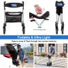 WALK MATE Rolling Walkers for Seniors w/Seat Folding Rollator Walkers