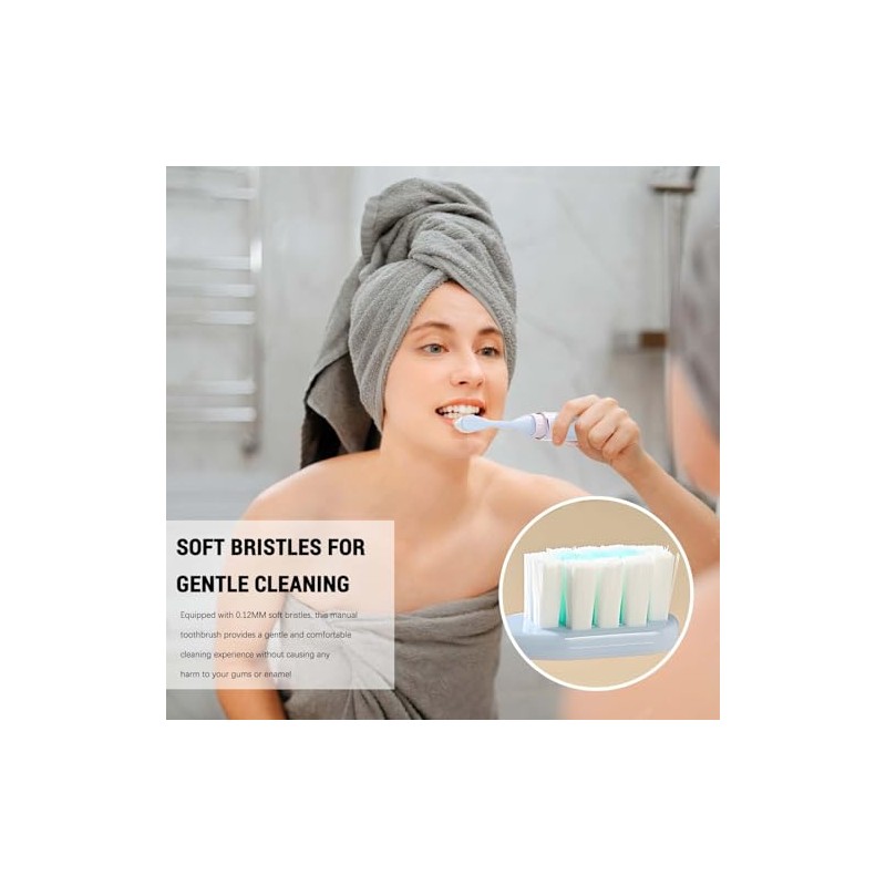 Kit de 2 cepillos de dientes plegables de viaje, manual,