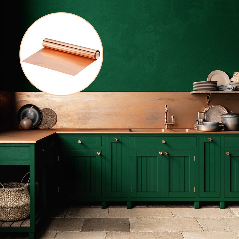 uxcell Copper Flashing Sheet Roll 3500mm x 200mm x 0.03mm,