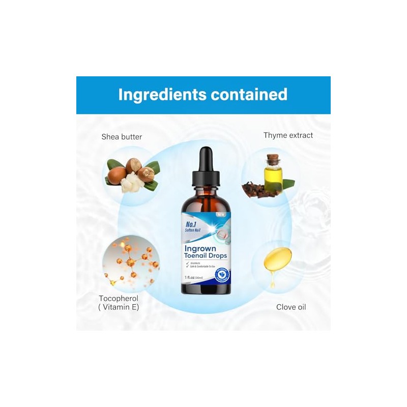 Ingrown Toenail Treatment Drops - Plant-Based Softener Solution