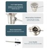 Phivan 3-1/2 Inch Commercial Sink Drain with Lever Handle Kitchen