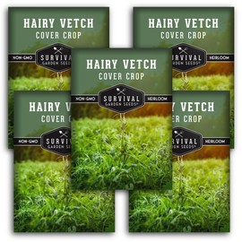 Hairy Vetch Seeds for Planting - 5 Packets with Instructions to Plant & Grow Beneficial Cover Crop & Forage in Your Home Garden - Non-GMO Heirloom Variety - Survival Garden Seeds