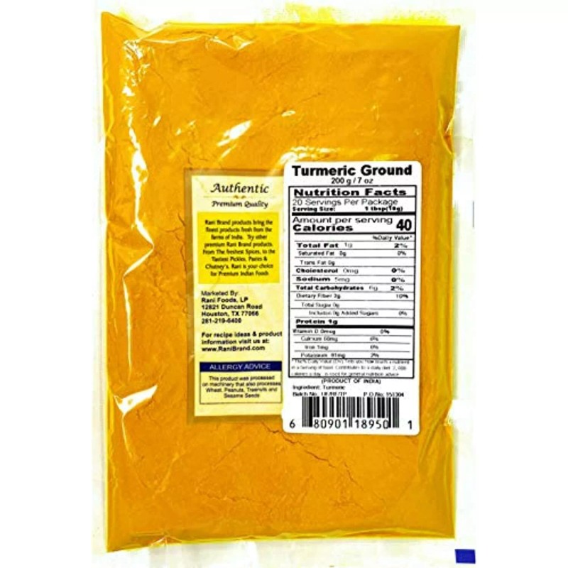 Rani Turmeric (Haldi) Root Powder Spice, (High Curcumin Content) 7oz