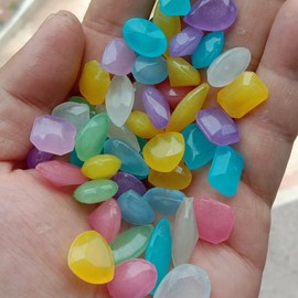 400 Pieces Glow in The Dark Rocks,Luminous Pebbles Glow Stones,Aquarium Glowing Stones,Glowing Stones Luminous Stone Glow in The Dark Rocks, DIY Decorative Resin Pebbles Glow Rocks (Mixed Color)