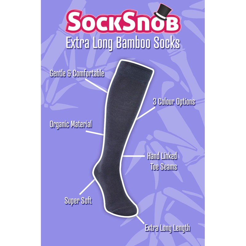 Mens Knee High Bamboo Socks | Sock Snob | 2