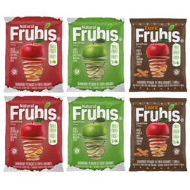 Frubis Tasty Bits Of Crispy Fruit | Red Apple | Green Apple | Apple and Cinnamon - 6 Pack
