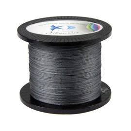 PE Braided Fishing Line 4 Strands 100M/300M/500M/1000M Super Strong Smooth PE Braided Multifilament Fishing Lines for Saltwater Fishing (Gray, 0.8#-328Yard(300M)-0.14MM/15LB)