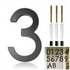 TKway 6 Inch Black Modern House Numbers for Outside -