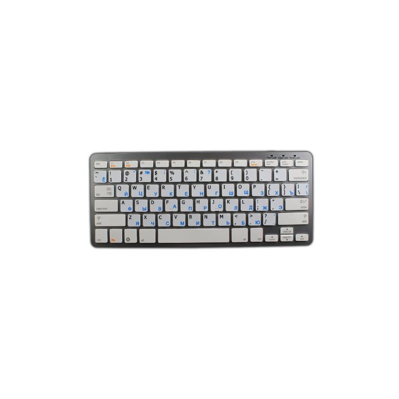 Ukrainian - English Non-Transparent Keyboard Stickers White Background (15x15 Size)