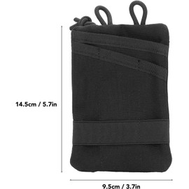 Drfeify Cartera de Tela Oxford, Bolsa Portátil para Guardar Dinero, Tarjetas y Llaves, con Material Resistente Al Desgarro, Ideal para Acampar, Hacer Senderismo y Vivir en una caravana. (BLACK)