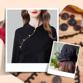 PH PandaHall - Cinta de ojal de 20 yardas con trabillas de botón de 14 mm, cordón trenzado de botón negro elástico con lazo para botones, ribete de encaje para disfraces, manualidades, costura, boda,