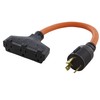 AC WORKS L5-30 30Amp 3-Prong Locking Generator Distribution Cord (1.5FT