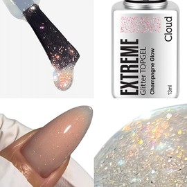 Cloud Extreme Champagne Glow Glitter Top Gel / 클라우드 익스트림 샴페인글로우 글리터 탑젤