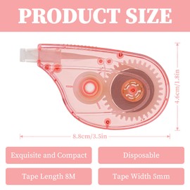 CUXFLS White Correction Tape Whiteout Correction Tape - Easy to Use, Instant Correct Wrong Writing at Anytime, Writing Supplies for Office and School - 6 Packs